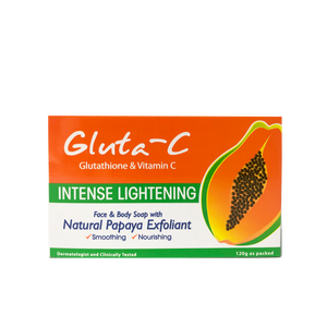 perawatan kulit gluta-c glutathione & vitamin c brightening soap 3 GT Body Skin White Whitening C+ Face Cream Gluta-C PAPAYA Papaya Soap
